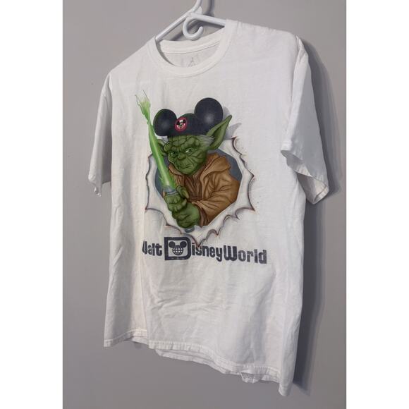 Walt Disney World Star Wars Yoda Double Sided T Shirt Men’s size M Disneyland - Picture 2 of 6